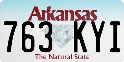 AR license plate 763KYI
