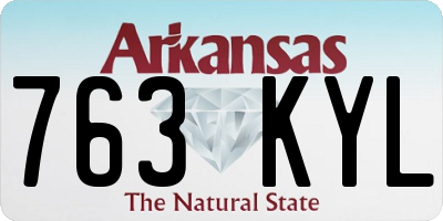 AR license plate 763KYL
