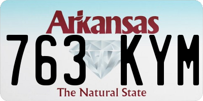 AR license plate 763KYM