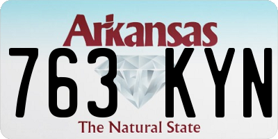 AR license plate 763KYN