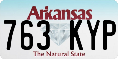AR license plate 763KYP