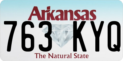 AR license plate 763KYQ