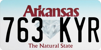 AR license plate 763KYR