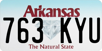 AR license plate 763KYU