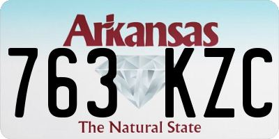 AR license plate 763KZC