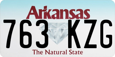 AR license plate 763KZG