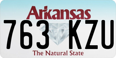AR license plate 763KZU