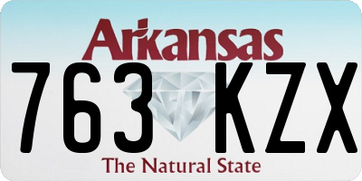 AR license plate 763KZX