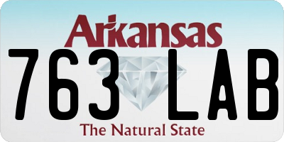 AR license plate 763LAB