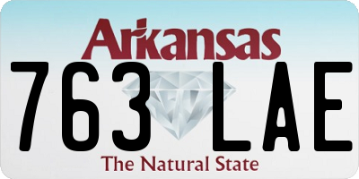 AR license plate 763LAE