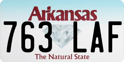 AR license plate 763LAF