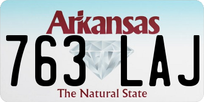 AR license plate 763LAJ