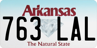 AR license plate 763LAL