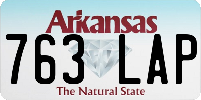 AR license plate 763LAP