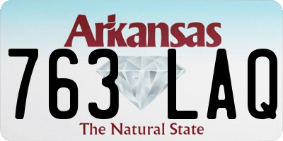 AR license plate 763LAQ