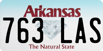 AR license plate 763LAS