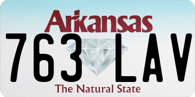 AR license plate 763LAV