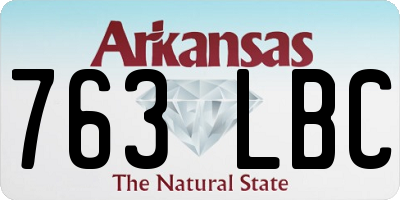 AR license plate 763LBC