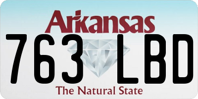 AR license plate 763LBD