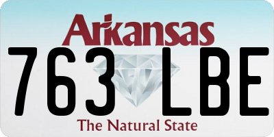 AR license plate 763LBE