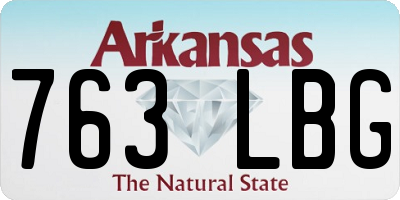 AR license plate 763LBG