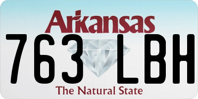 AR license plate 763LBH