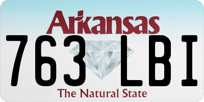 AR license plate 763LBI