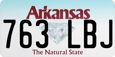 AR license plate 763LBJ