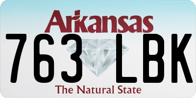 AR license plate 763LBK
