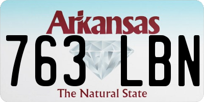 AR license plate 763LBN