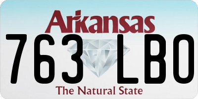 AR license plate 763LBO