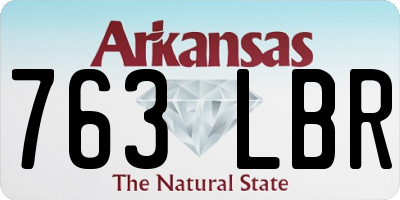 AR license plate 763LBR