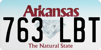 AR license plate 763LBT