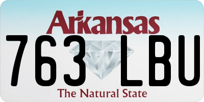 AR license plate 763LBU