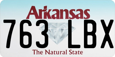 AR license plate 763LBX