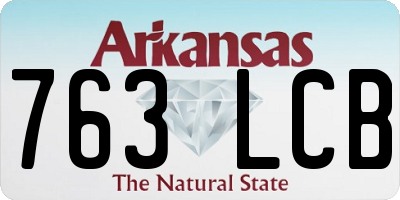 AR license plate 763LCB