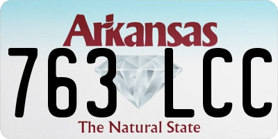 AR license plate 763LCC