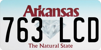AR license plate 763LCD