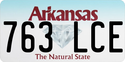 AR license plate 763LCE