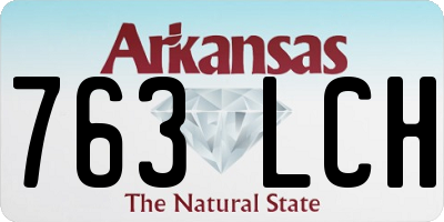 AR license plate 763LCH