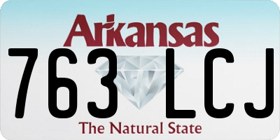 AR license plate 763LCJ