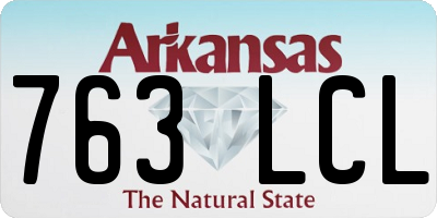 AR license plate 763LCL