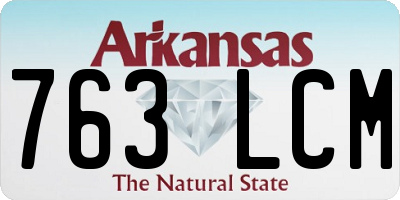 AR license plate 763LCM