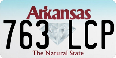 AR license plate 763LCP