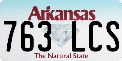 AR license plate 763LCS