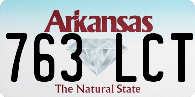 AR license plate 763LCT