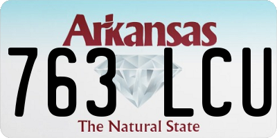 AR license plate 763LCU