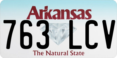 AR license plate 763LCV
