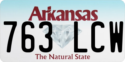 AR license plate 763LCW