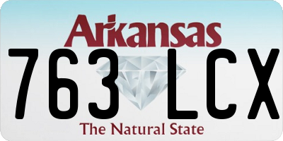 AR license plate 763LCX